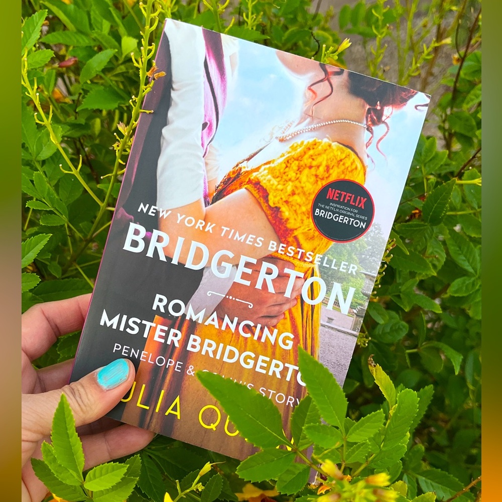 Bridgerton Book: Romancing Mister Bridgerton by Julia Quinn.